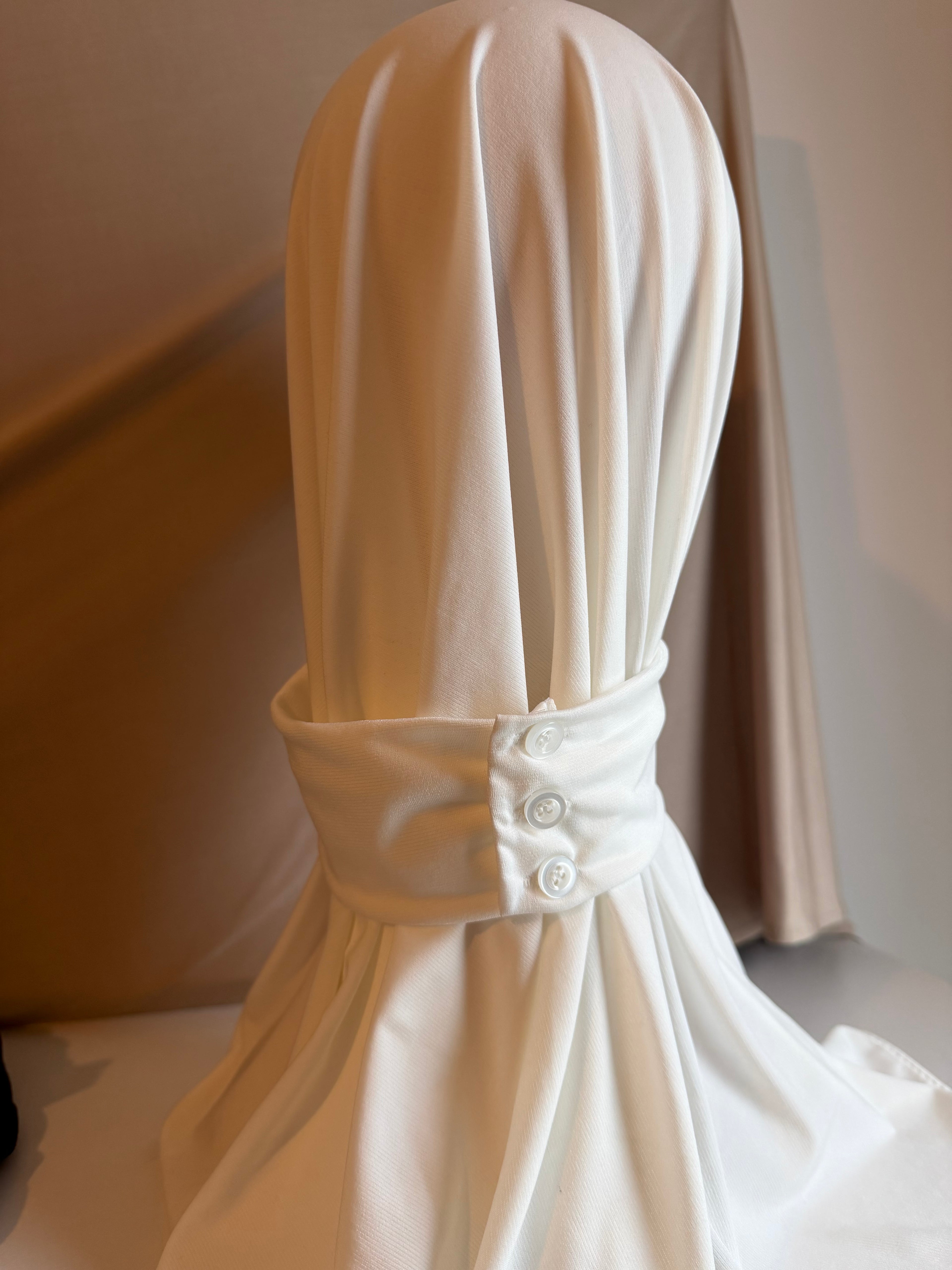 Hijab cagoule à enfiler boutonnée - Jersey premium