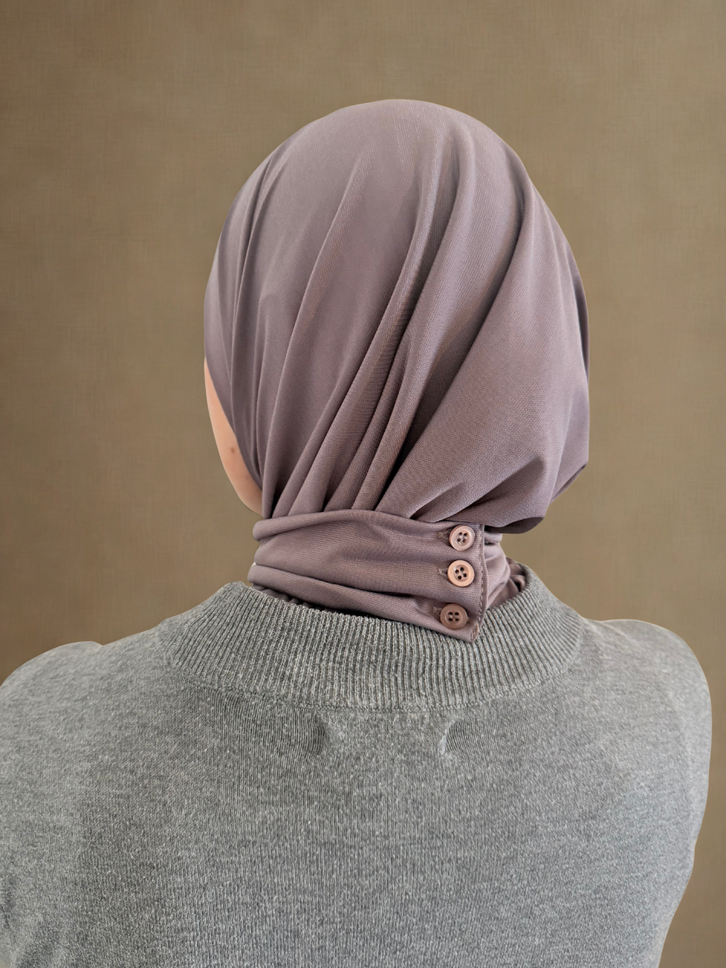 Hijab cagoule à enfiler boutonnée - Jersey premium