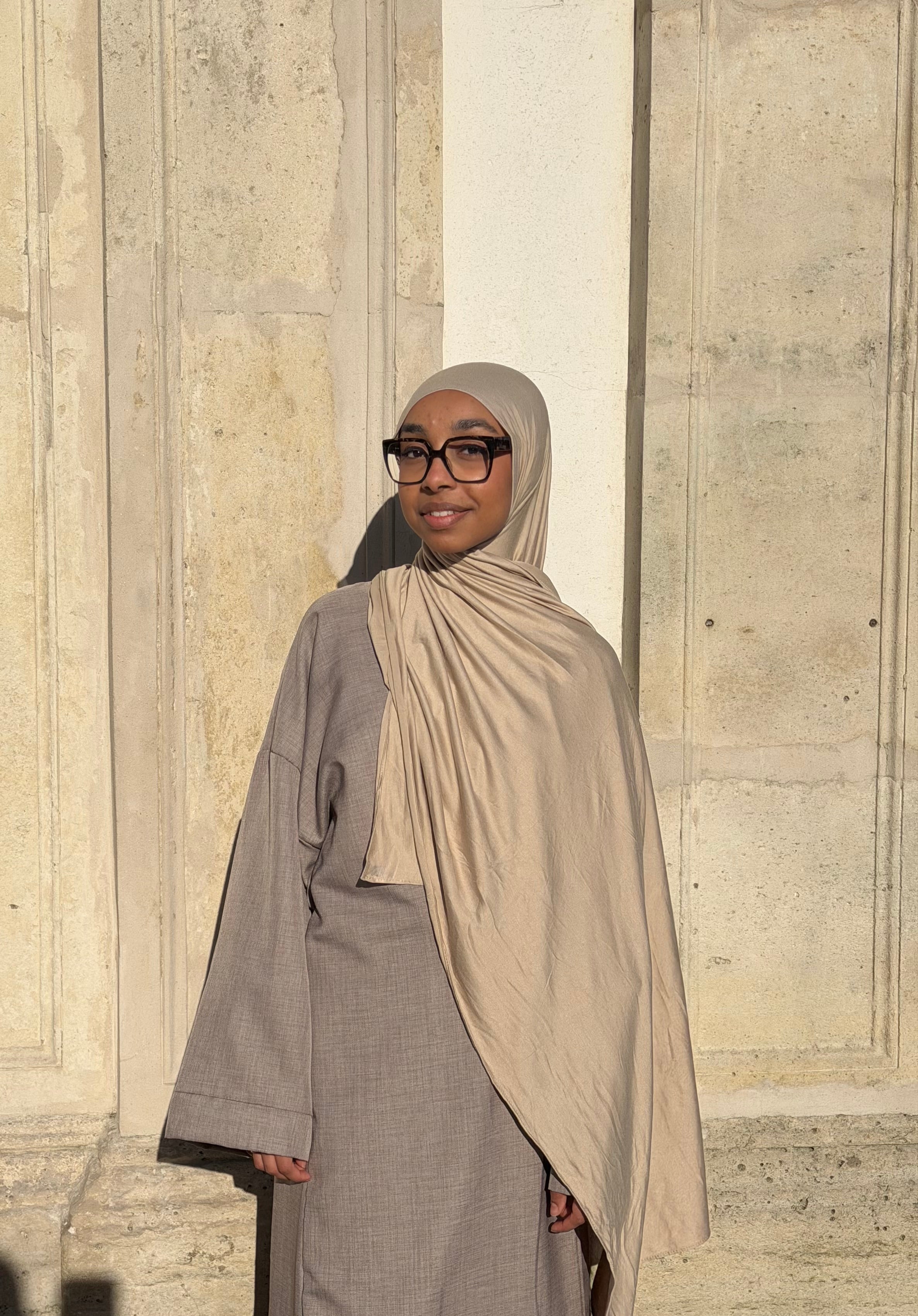 Hijab Jersey Coton Beige beurre – RONIZZ