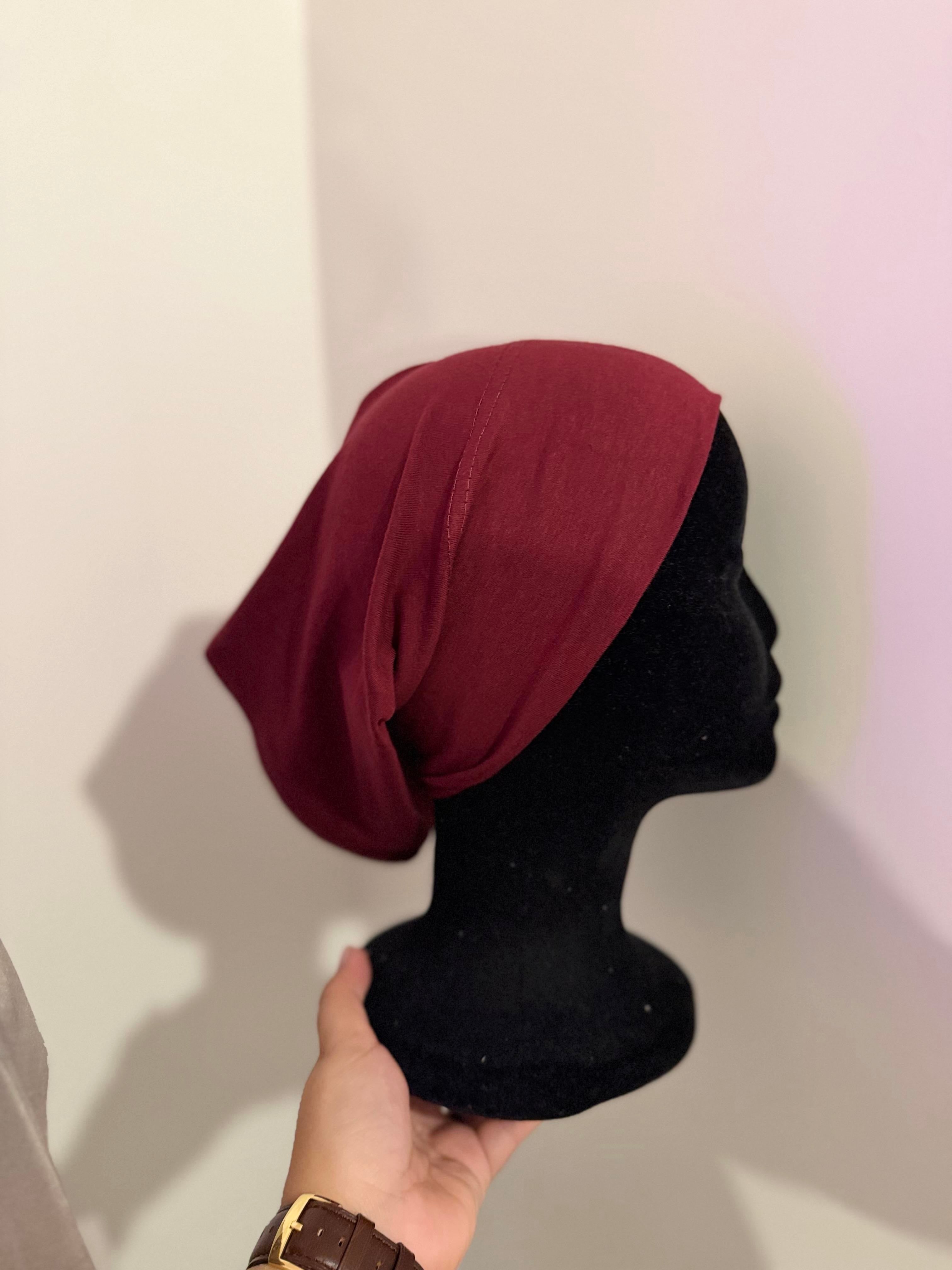 Bonnet sous hijab coton bordeaux
