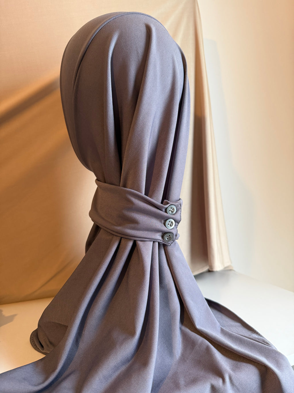 Hijab cagoule à enfiler boutonnée - Jersey premium