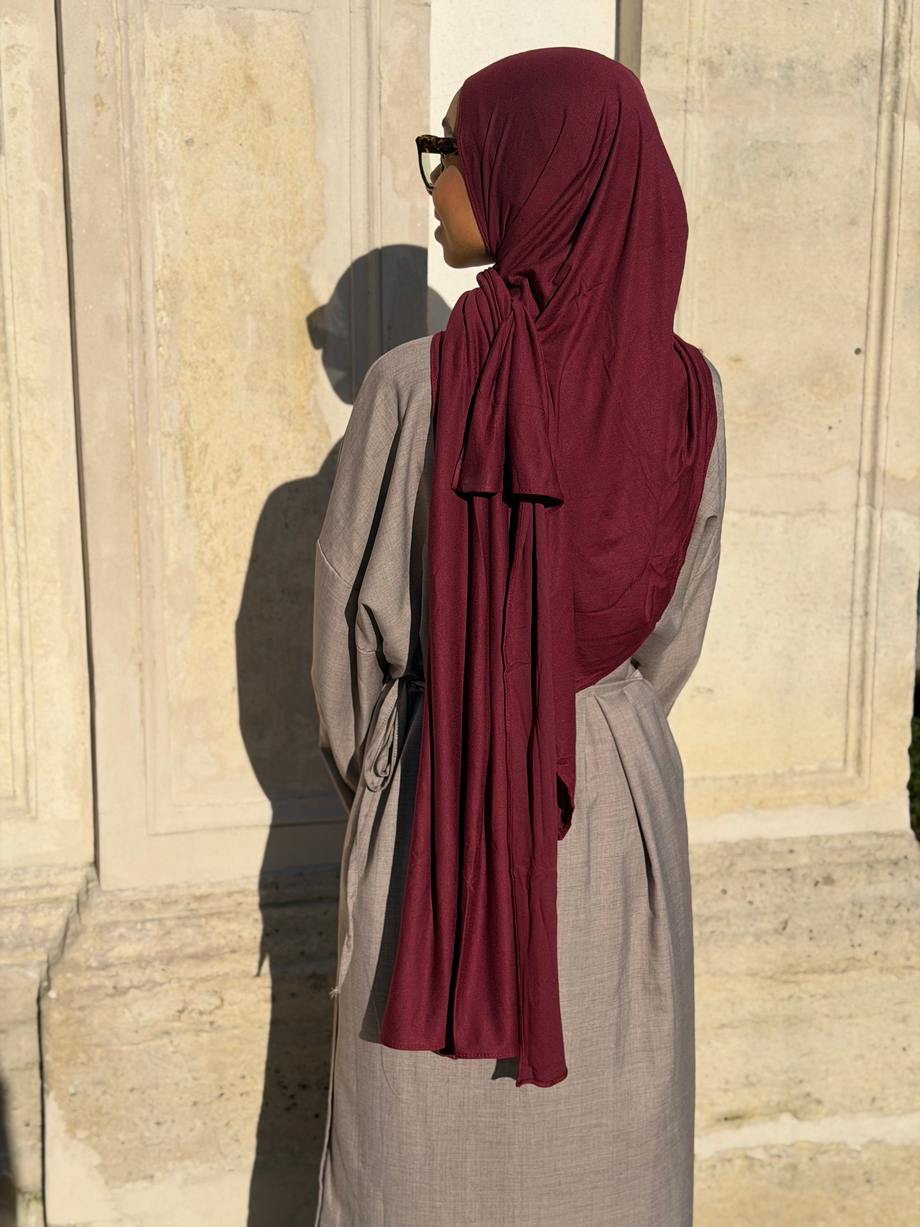 Hijab Jersey Coton Bordeaux – RONIZZ