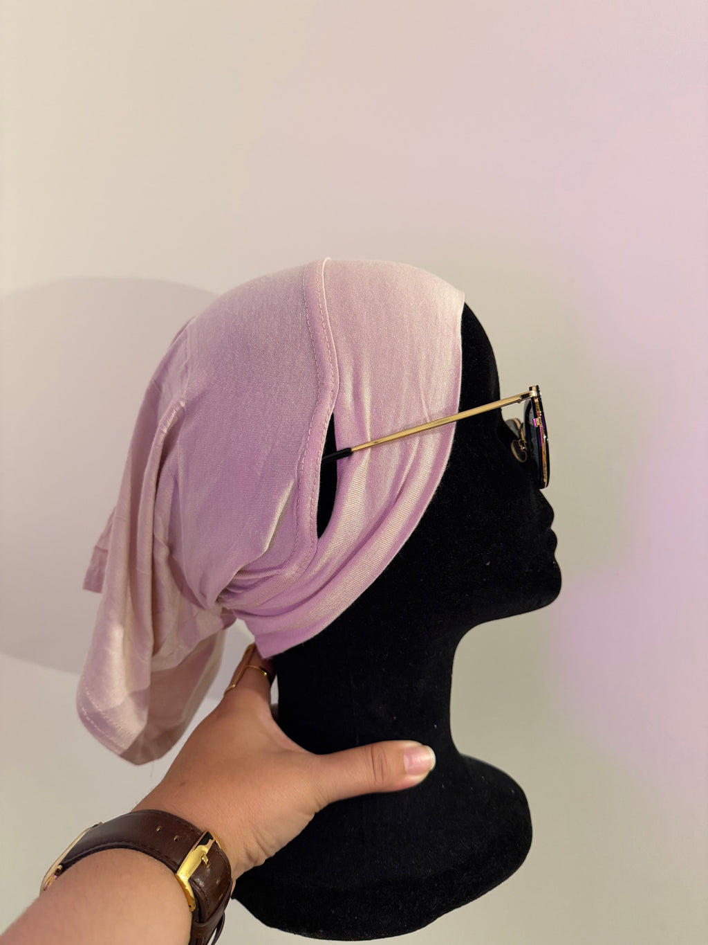 bonnet sous hijab lunettes rose ronizz
