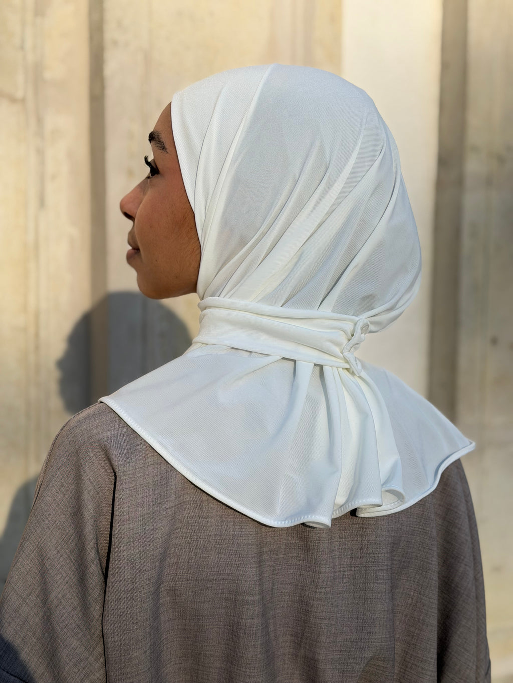 cagoule hijab enfiler 30 secondes blanc ronizz
