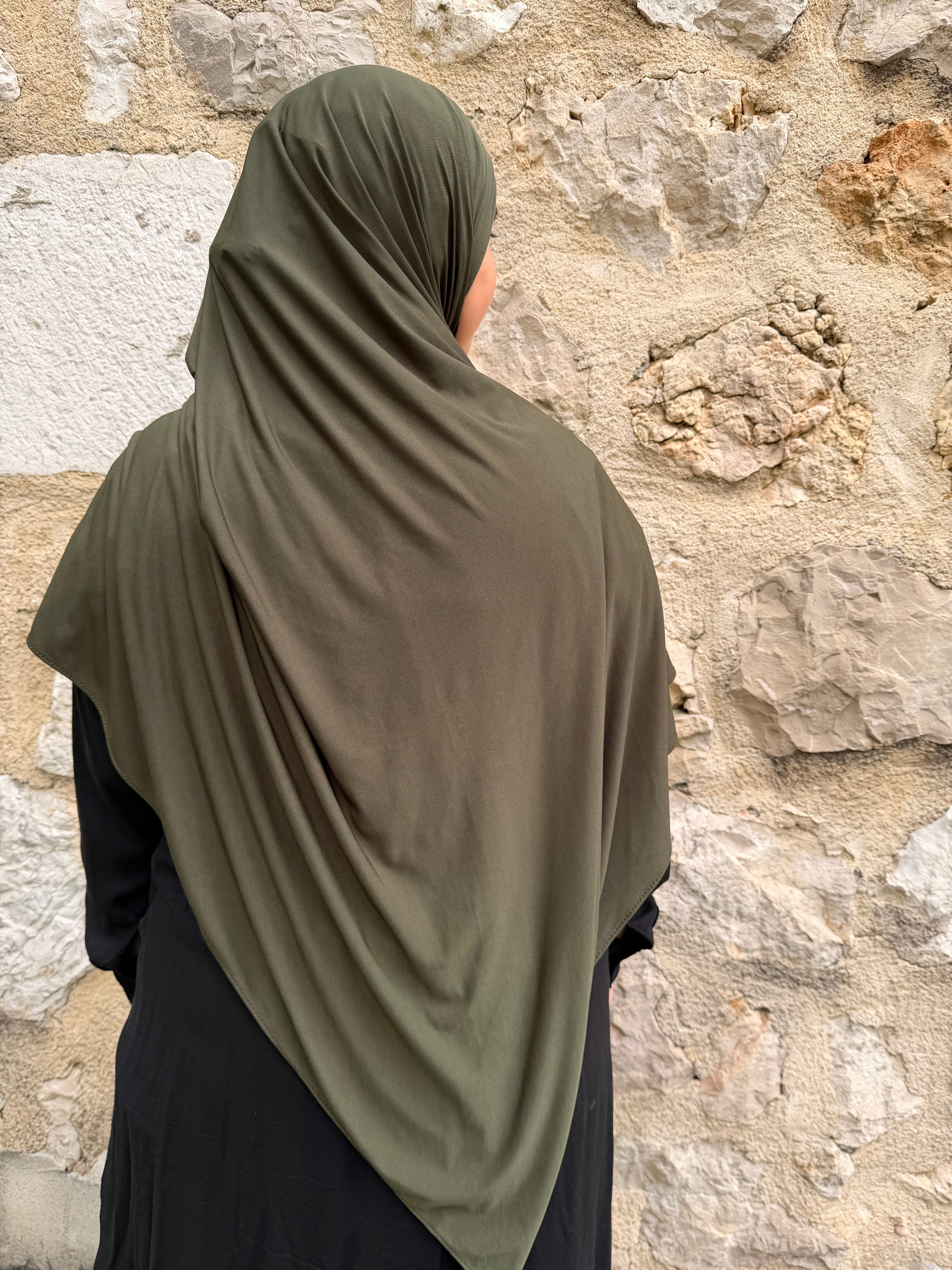 Hijab Triangle Multistyle Kaki | Jersey Premium | Ronizz